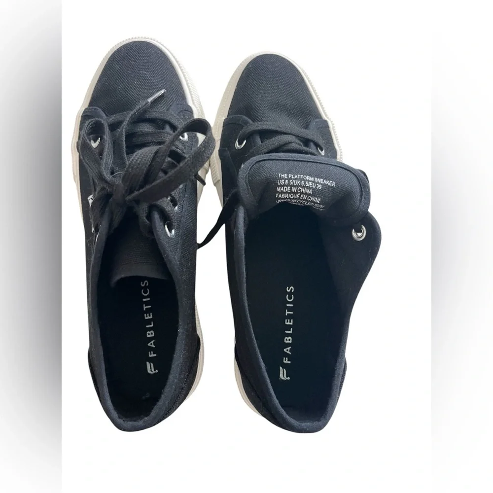 Fabletics First Timer Black Platform Sneaker - Size 8.5
